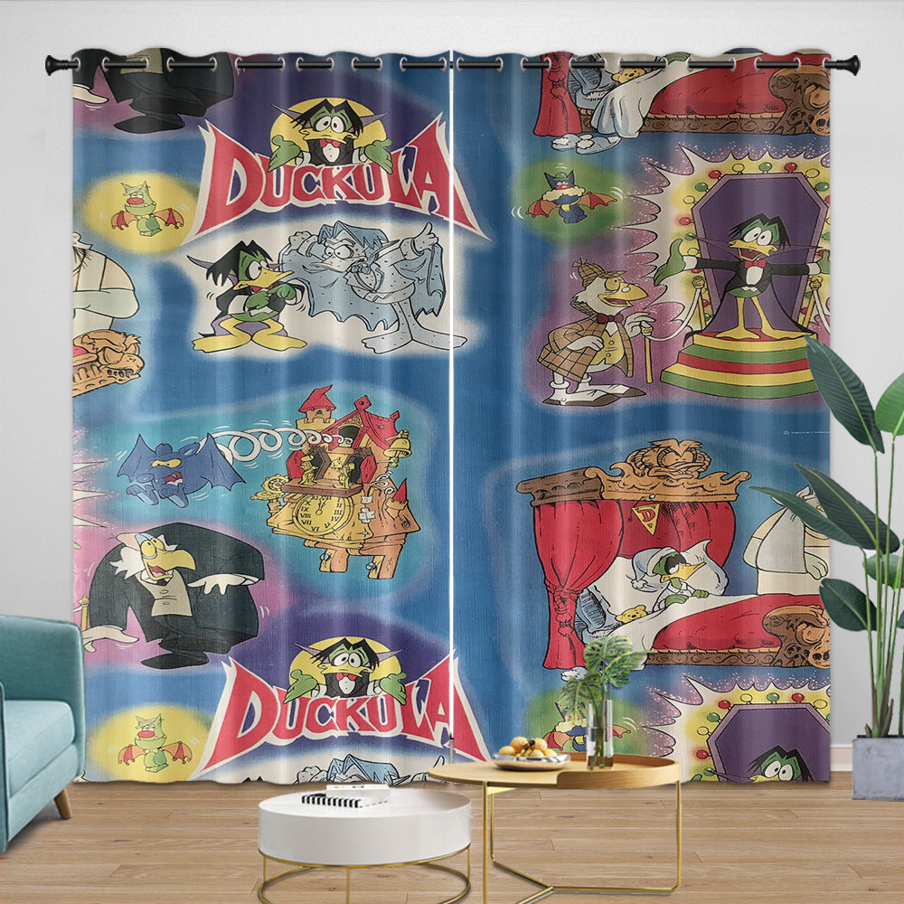Count Duckula Curtains Pattern Blackout Window Drapes (ONLINE ORDER ONLY)