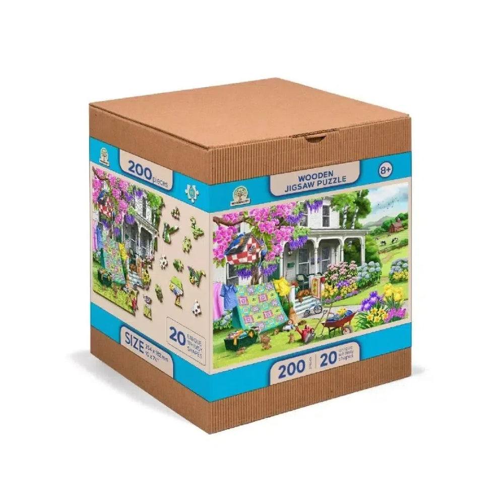Countryside Garden 200 Piece Wood Jigsaw Puzzle Wooden City