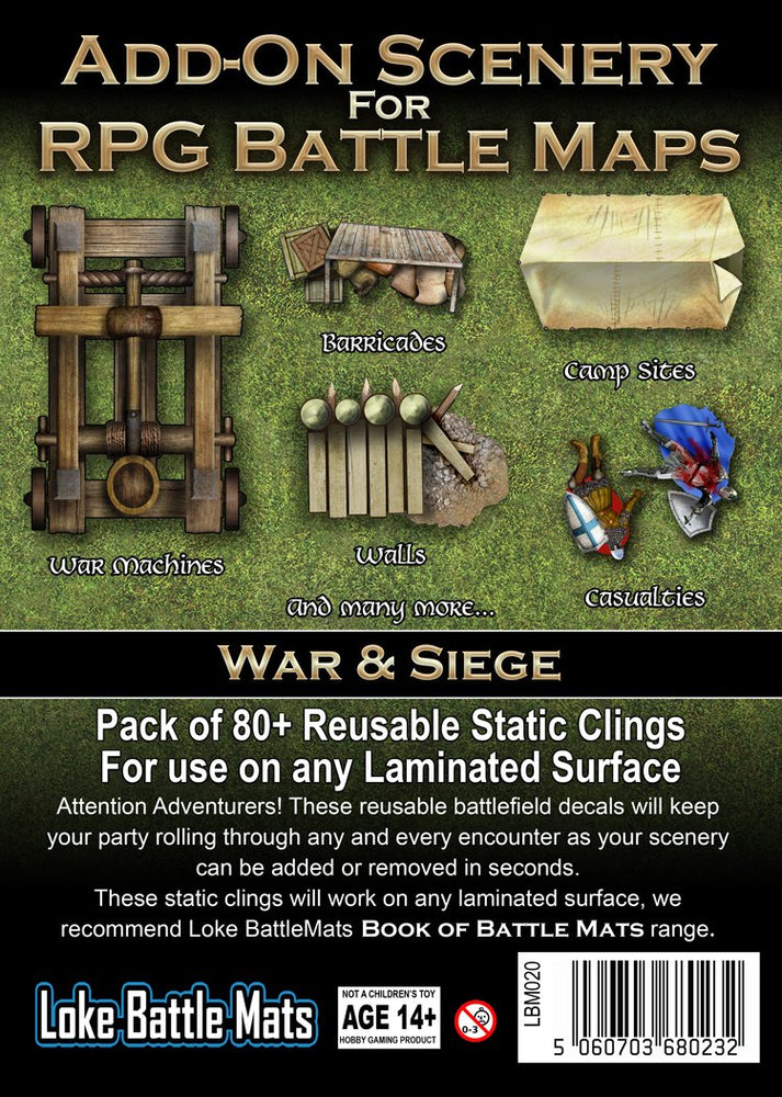 Battle Mats: Add On Scenery - War & Siege (ONLINE ORDER ONLY)