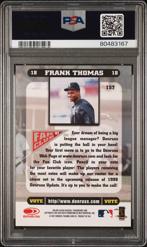 1998 DONRUSS FRANK THOMAS  #157 - PSA 10 (Online Order Only)