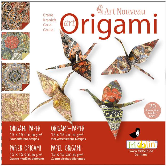 Crane Art Nouveau Origami Kit Fridolin (ONLINE ORDER ONLY)