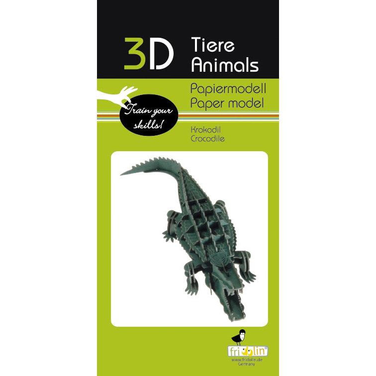 Crocodile 3D Cardboard Model Kit Fridolin (ONLINE ORDER ONLY)