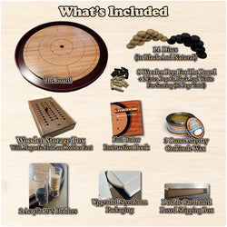 Beech Standard Edition Crokinole Board 2024 with Carry Case (Online Order Only)
