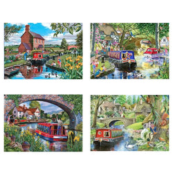 Cruising the Canals Set of 4 500 Piece Jigsaw Puzzles HOP (ONLINE ORDER ONLY)