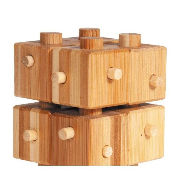 Cube with Sticks 3D Bamboo Puzzle Fridolin (ONLINE ORDER ONLY)