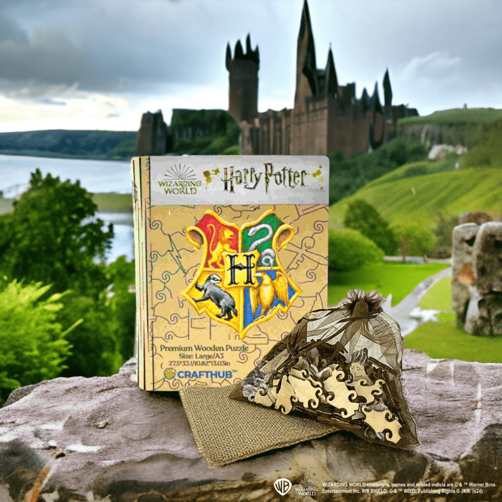 Harry Potter - Hogwarts Crests Wooden Jigsaw Puzzle (Online Order Only)