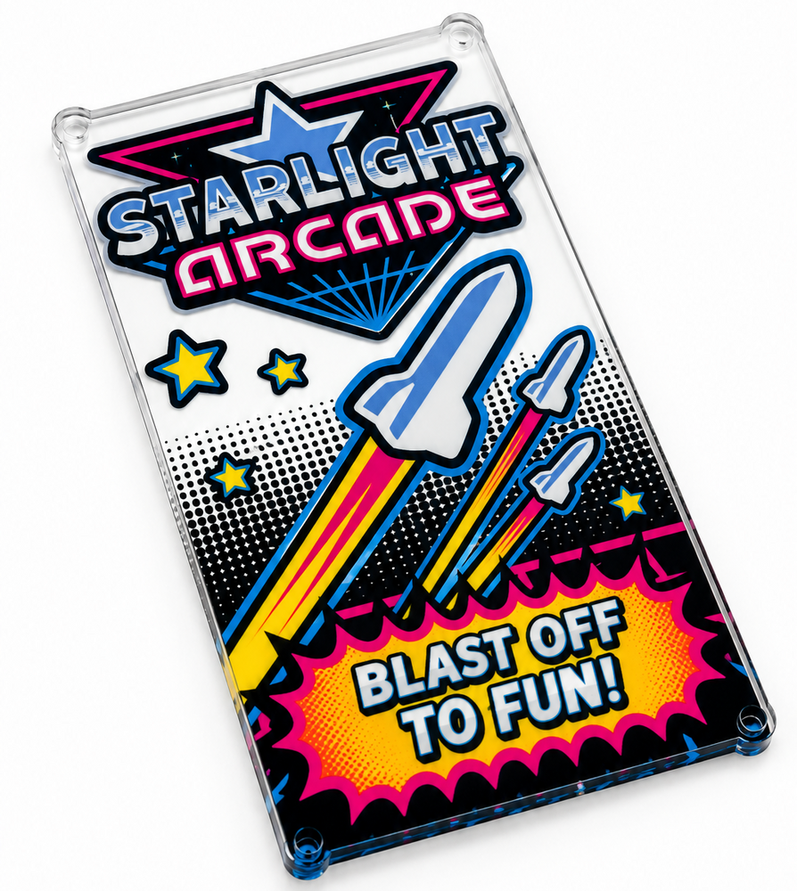 Starlight Arcade 4x6 Glass Window (ONLINE ORDER ONLY)