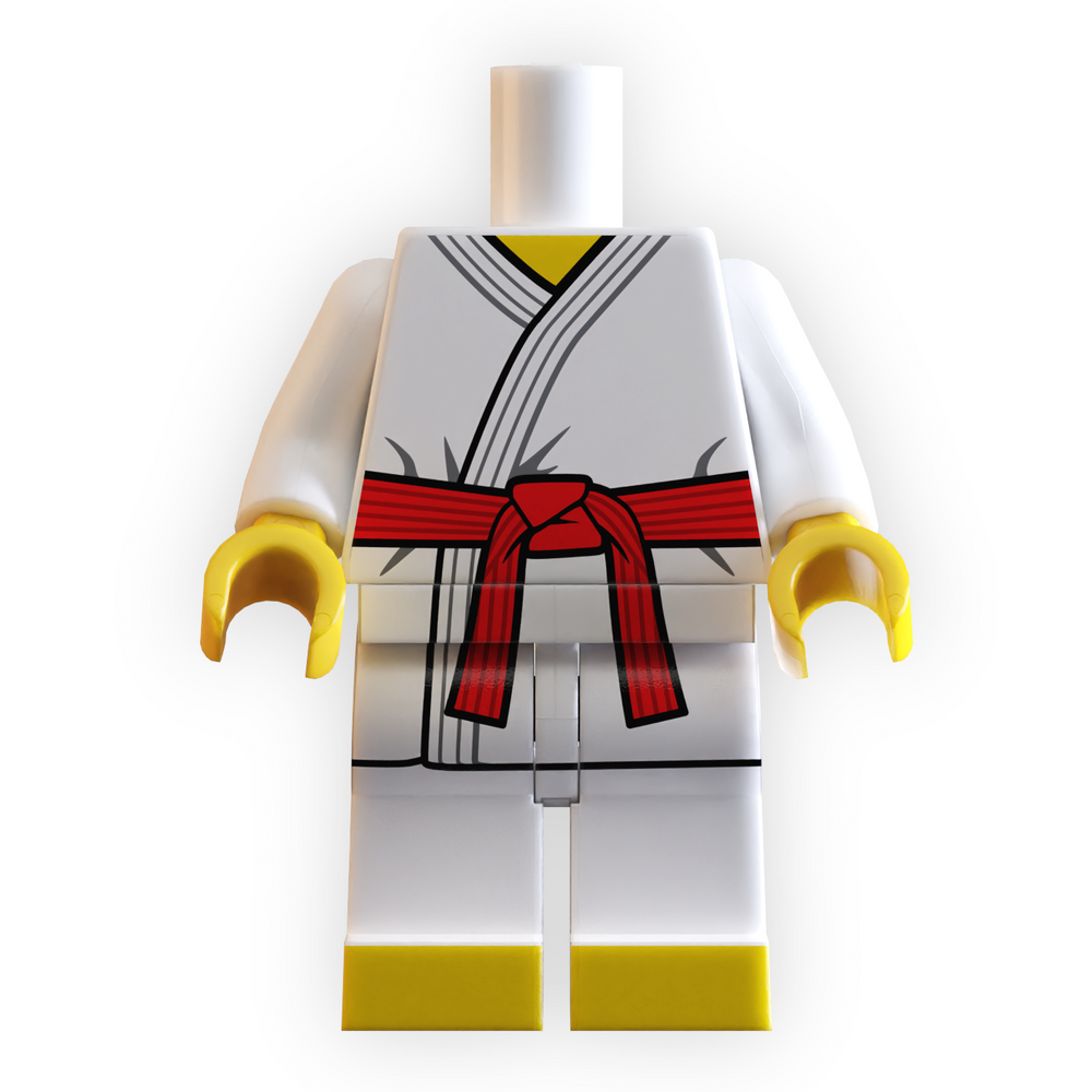 Red Belt Karate Minifig Body (ONLINE ORDER ONLY)