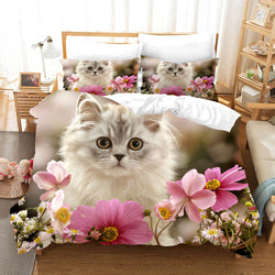 Cute Animal Pet Cats Bedding Set Quilt Covers Without Filler (Online Order Only)