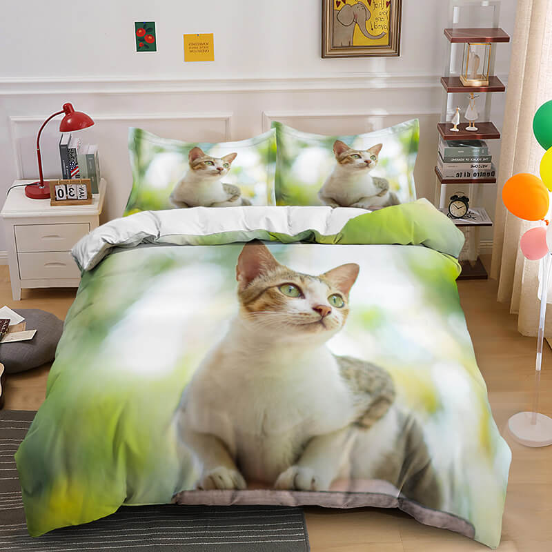 Cute Animal Pet Cats Bedding Set Quilt Covers Without Filler (Online Order Only)