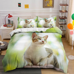 Cute Animal Pet Cats Bedding Set Quilt Covers Without Filler (Online Order Only)