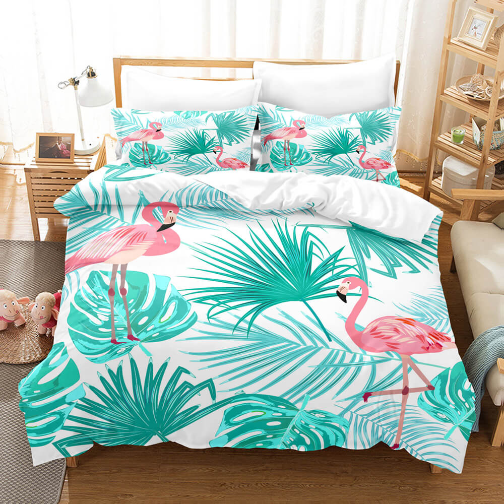 Cute Flamingo Bedding Set Quilt Covers Without Filler (Online Order Only)