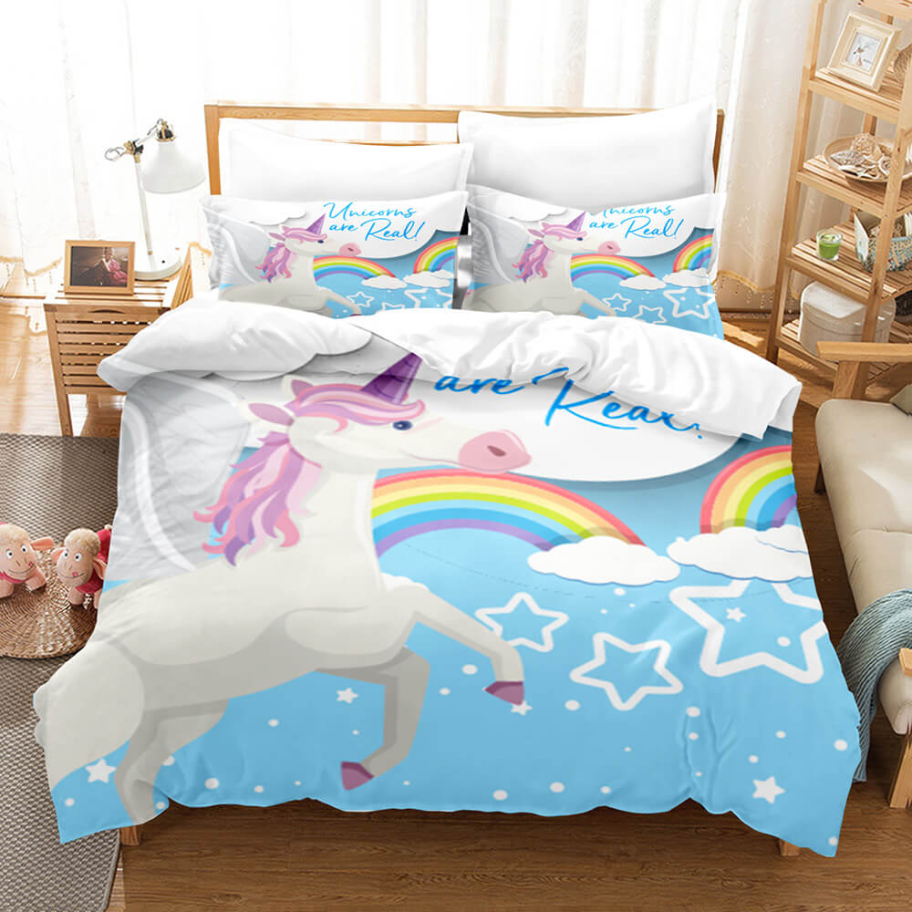 Cute Unicorn Bedding Set Quilt Covers Without Filler (Online Order Only)