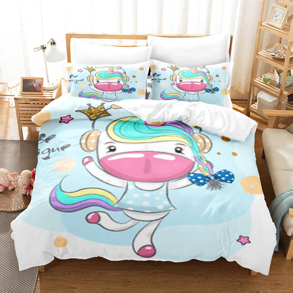 Cute Unicorn Bedding Set Quilt Covers Without Filler (Online Order Only)