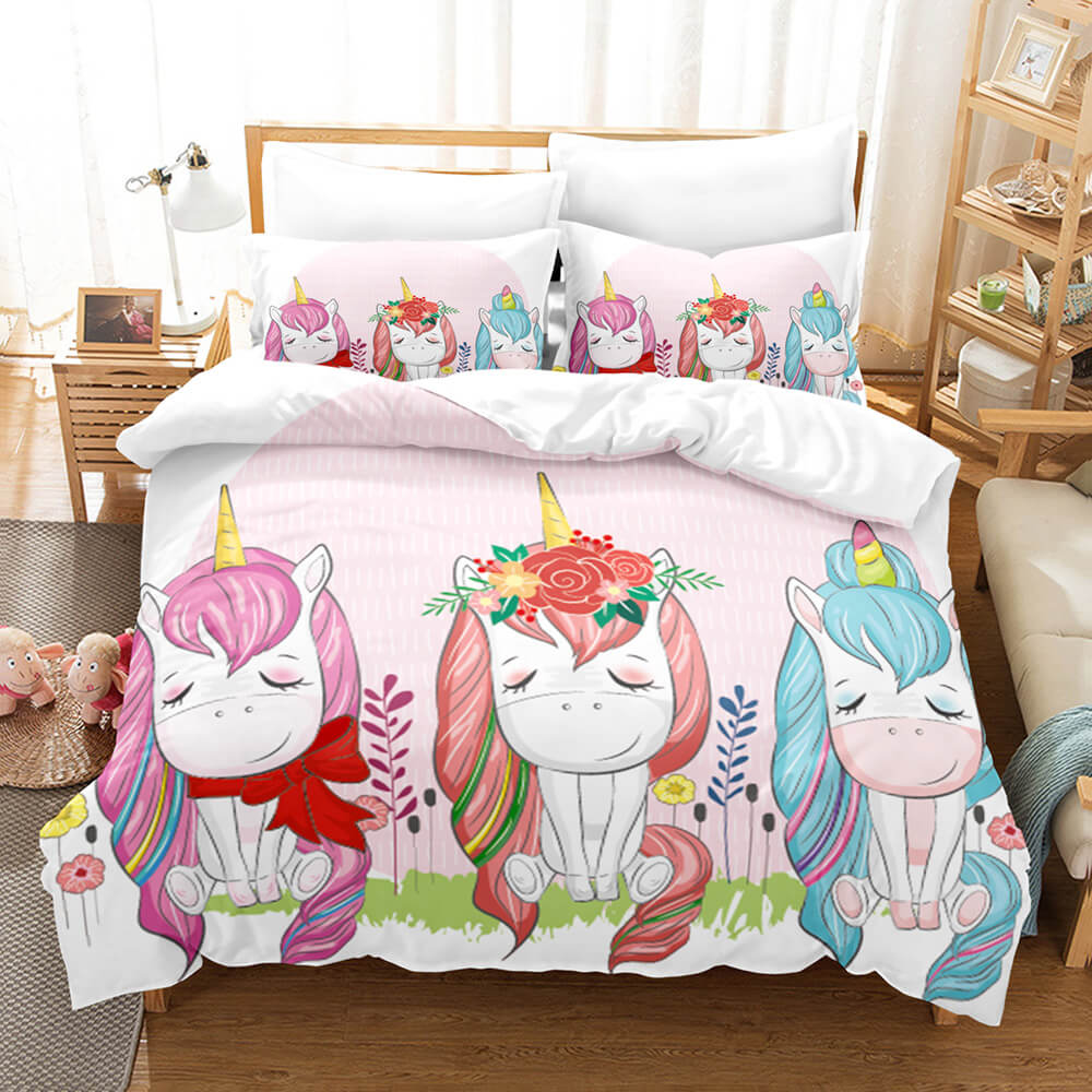 Cute Unicorn Bedding Set Quilt Covers Without Filler (Online Order Only)