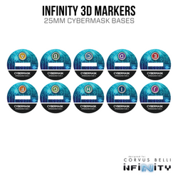 Infinity 3D Markers: Neoterra Bolts (25mm Cybermask) (ONLINE ORDER ONLY)