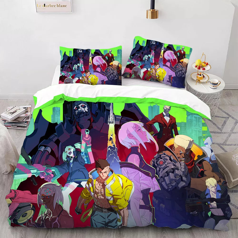Cyberpunk Edgerunners Bedding Set Quilt Cover Without Filler (Online Order Only)