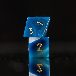 Blue Agate Stone Dice Set (ONLINE ORDER ONLY)
