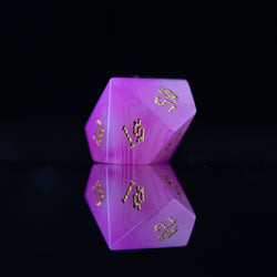 Pink Agate Stone Dice Set (ONLINE ORDER ONLY)
