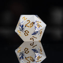Earl Grey Lavender Sharp-Edged Resin Dice Set (ONLINE ORDER ONLY)