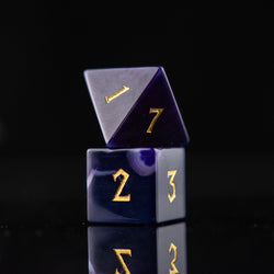 Purple Agate Stone Dice Set (ONLINE ORDER ONLY)