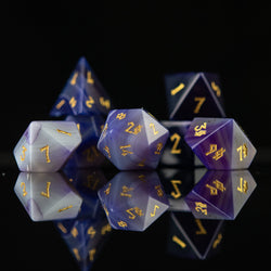 Purple Agate Stone Dice Set (ONLINE ORDER ONLY)