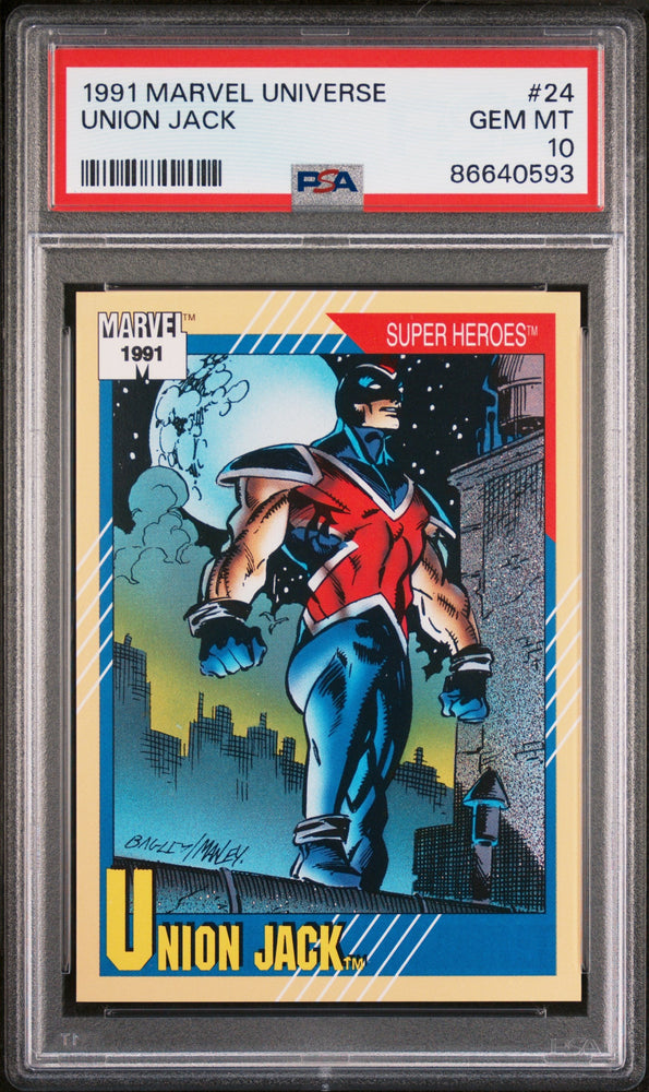 1991 MARVEL UNIVERSE UNION JACK  #24 - PSA 10 (Online Order Only)