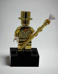 Golden Monopoly Money Man Custom Minifigure (ONLINE ORDER ONLY)