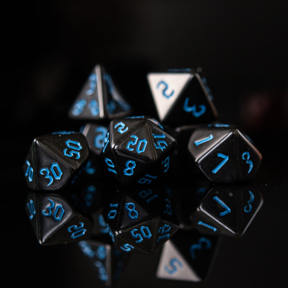Dark Cathedral Blue Acrylic Dice Set (ONLINE ORDER ONLY)