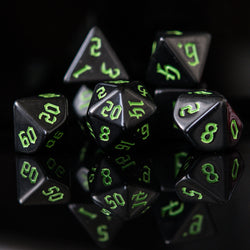 Dark Cathedral Green Acrylic Dice Set (ONLINE ORDER ONLY)