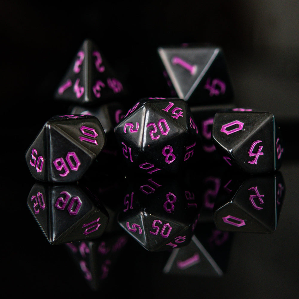 Dark Cathedral Purple Acrylic Dice Set (ONLINE ORDER ONLY)