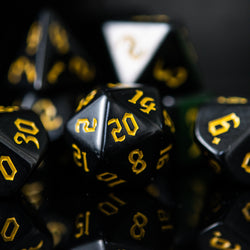 Dark Cathedral Yellow Acrylic Dice Set (ONLINE ORDER ONLY)