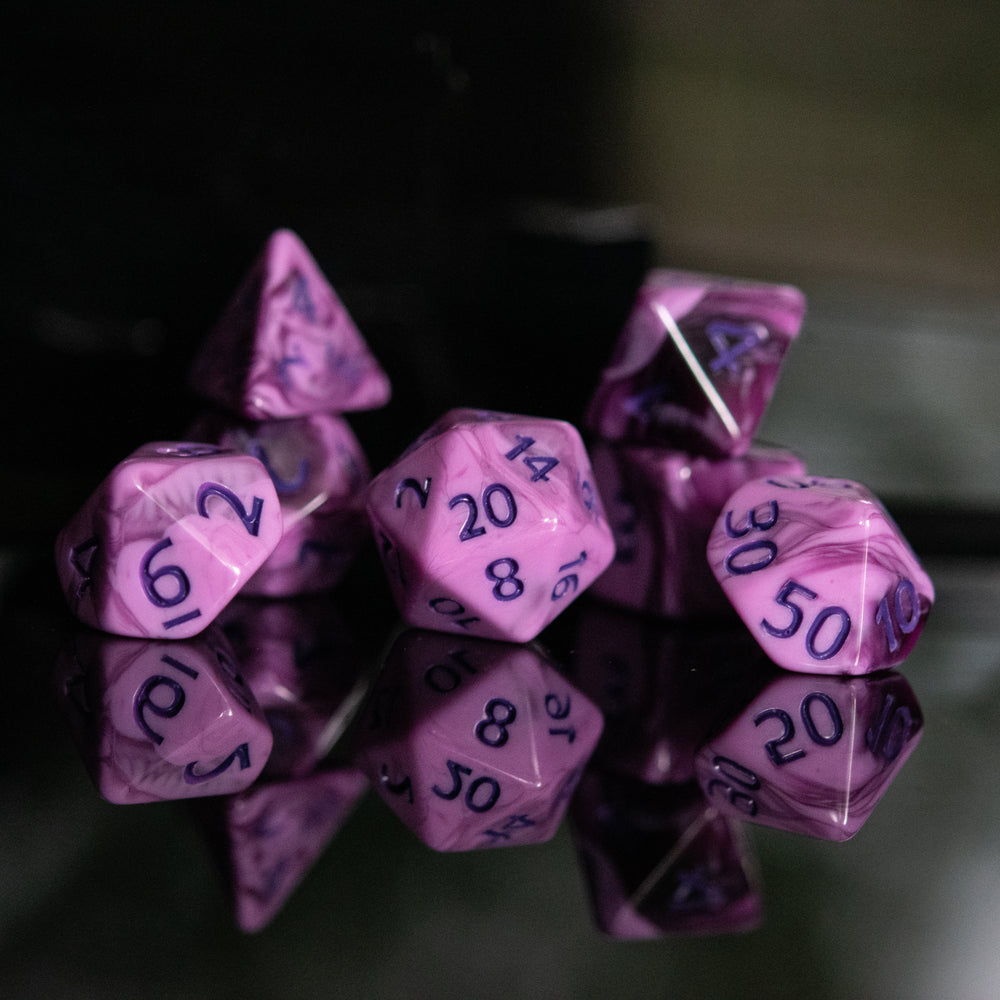 Dark Cherry Acrylic Dice Set (ONLINE ORDER ONLY)