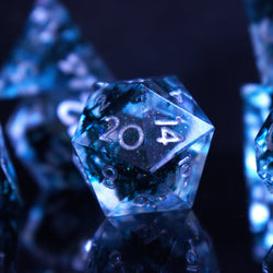 Dark Tide Sharp-Edged Resin Dice Set (ONLINE ORDER ONLY)