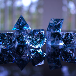 Dark Tide Sharp-Edged Resin Dice Set (ONLINE ORDER ONLY)