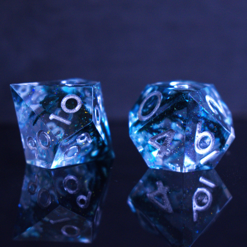 Dark Tide Sharp-Edged Resin Dice Set (ONLINE ORDER ONLY)