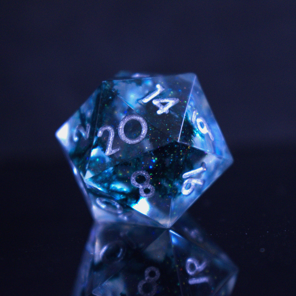Dark Tide Sharp-Edged Resin Dice Set (ONLINE ORDER ONLY)
