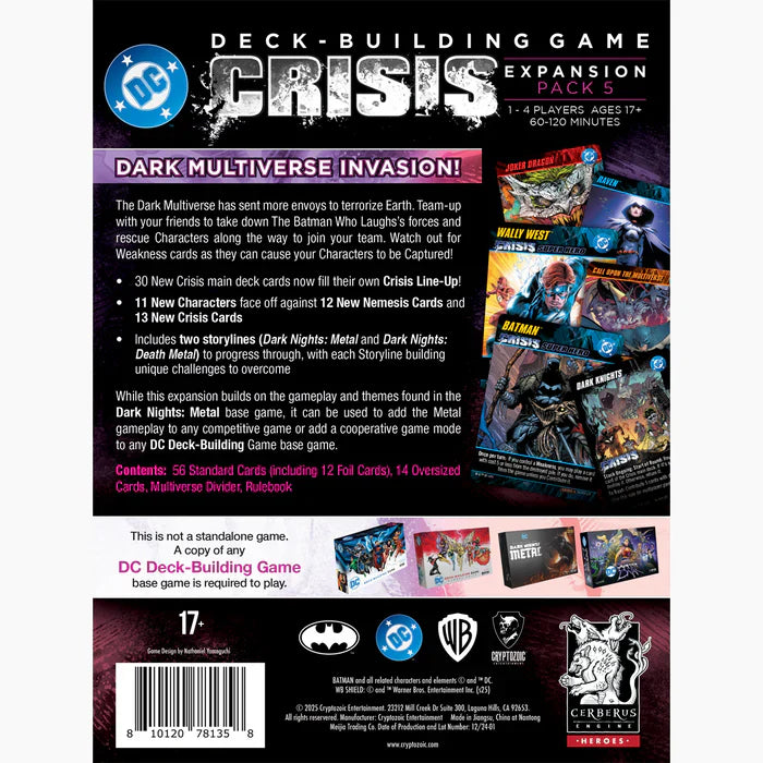DC Deck-Building Game: Death Metal - Crisis Expansion Pack 5