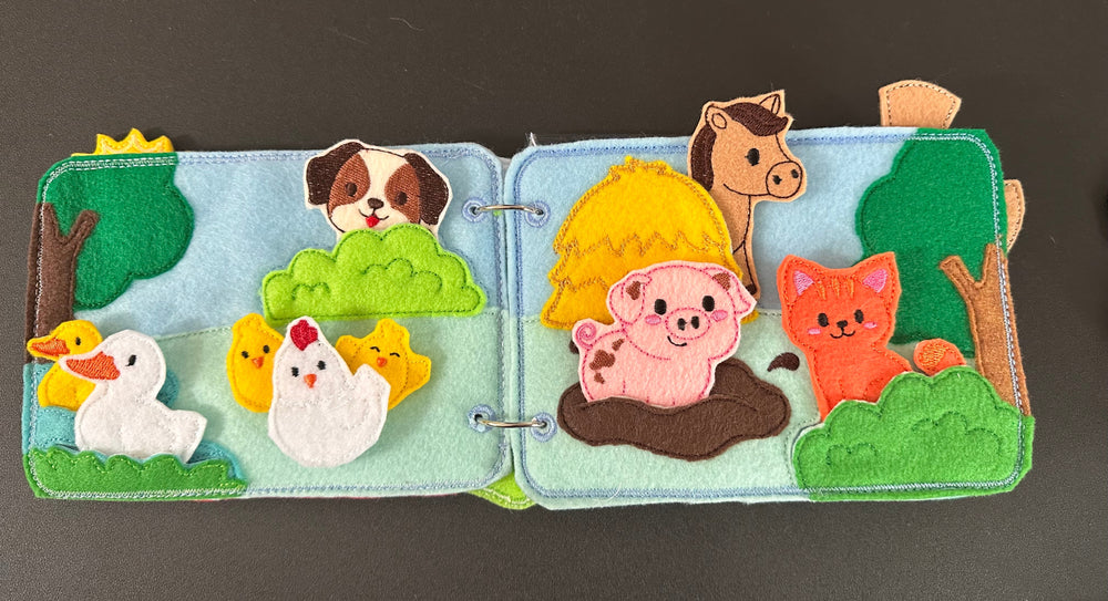 Interactive Farm Animal Quiet Book, Finger Puppet Activity Book for
Kids, Teacher Educational Tool (ONLINE ORDER ONLY)