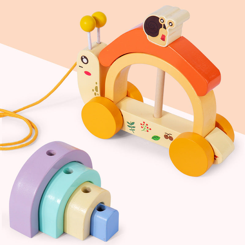 Wooden children's rainbow snail (ONLINE ORDER ONLY)