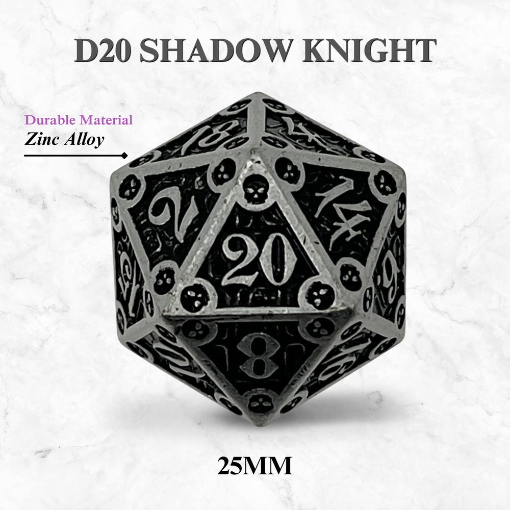 Dungeon Delve Runestones™ - 25mm D20 - Shadow Knight (Online Only)