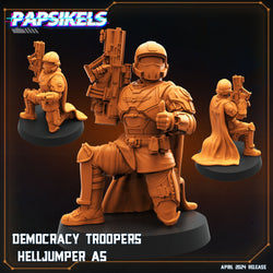 3D Printed Papsikels Democracy Troopers SciFi Set Democracy Troopers Helljumper Set 28mm 32mm (Online Only)