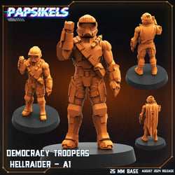 3D Printed Papsikels Democracy Troopers Hellraider Set August 2024 Scifi 28mm 32mm (Online Only)