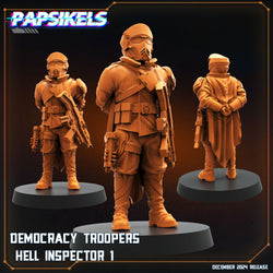 3D Printed Papsikels Democracy Troopers Hell Inspector Dec. 2024 SciFi 28mm 32mm (Online Only)