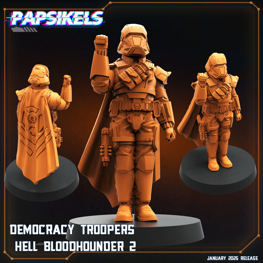 3D Printed Papsikels Democracy Trooper Hell Bloodhounders Set January 2025 - Scifi 28mm 32mm (Online Only)