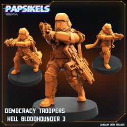 3D Printed Papsikels Democracy Trooper Hell Bloodhounders Set January 2025 - Scifi 28mm 32mm (Online Only)
