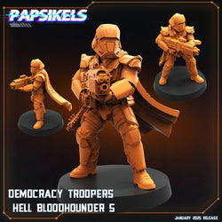 3D Printed Papsikels Democracy Trooper Hell Bloodhounders Set January 2025 - Scifi 28mm 32mm (Online Only)