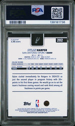 Graded 2025 Topps Dylan Harper #202 Rookie RC Basketball Card PSA 10 Gem Mint