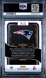 Graded 2024 Panini Select Drake Maye #113 Red & Blue Shock Rookie RC Football Card PSA 9 Mint (ONLINE ORDER ONLY)
