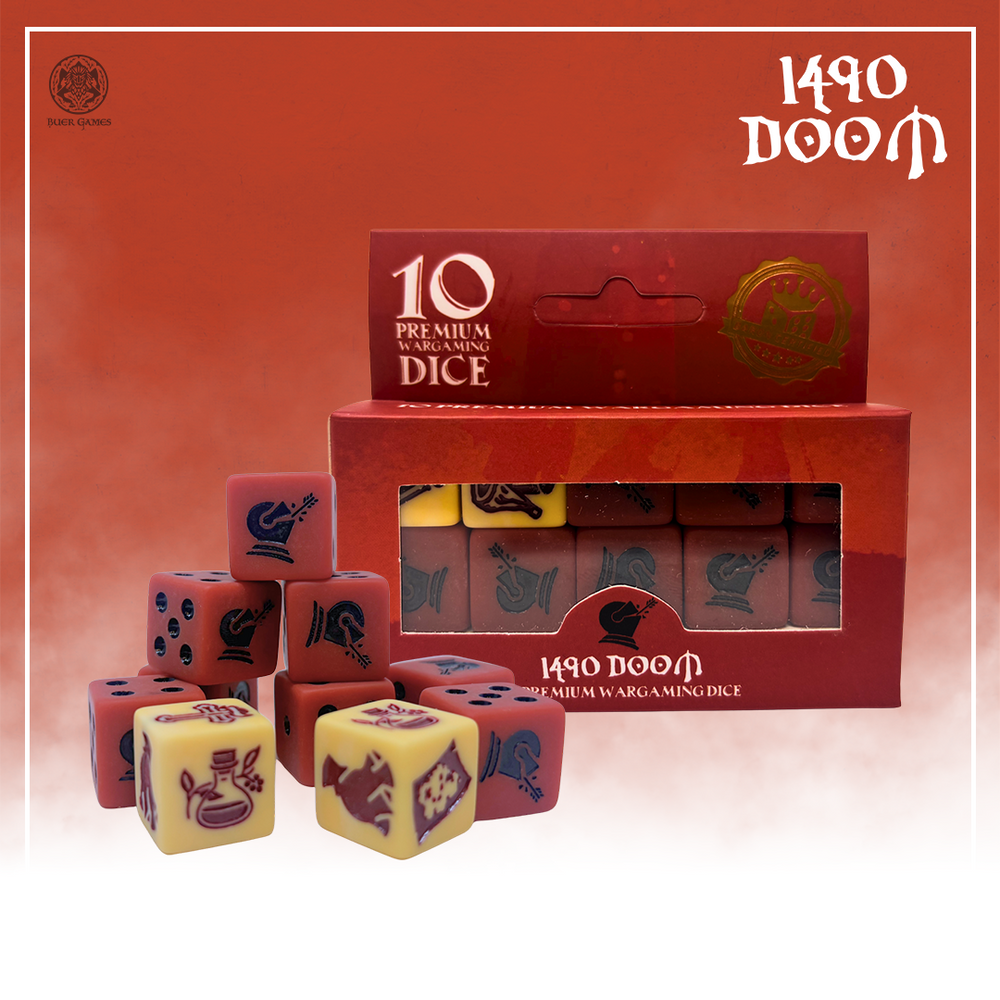 1490 Doom Dice Set | 10 Count | Buer Games (ONLINE ORDER ONLY)